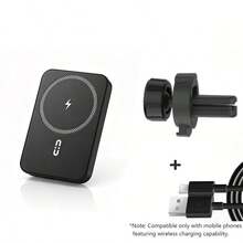 15W Fast Wireless Charging Car Phone Holder With Magnetic Mount, Car Navigation Charger, Supports Wireless Charging And Magnetic Function, Includes Magnetic Ring And Data Cable Holder, Perfect Digital Gift For Friends - Car Wireless Charger - View 13