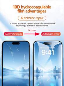 5pcs High Clear Hydrogel Full Coverage Flexible Phone Screen Protector, Compatible With IPhone 18 Pro Max 17 Pro Duo 16 Plus 15 14 13 12 11, Anti-Explosion Scratch-Resistant Bare Machine Protection Film, Self-Healing Soft Film, Non-Glass - Clear - View 4