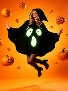 1 buah Jubah Berkerudung Hantu Putih Dewasa, Dapat Digunakan Sebagai Properti Kostum untuk Pesta Halloween - Putih - View 10