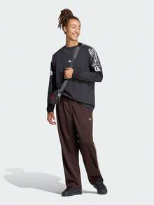 Adidas Originals 男士 A6 長袖 T-Shirt 針織無領長款 TLH3328 - 黑色 - 查看 6