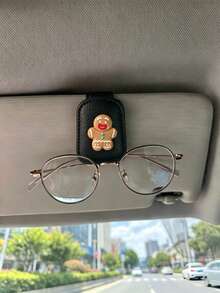 Christmas Cartoon Car Fashion Glasses Clip, Car Visor Fashion Glasses Holder, Creative Holiday Car Interior Accessory - Christmas - View 3