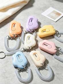 Cloud-Shaped Mini Utility Knife With Spring Lanyard Keychain, Retractable Hidden Blade, And Scratch-Resistant. Compact And Portable, Can Be Attached To Backpacks Or Keychains, Easily Unbox Packages, Cut Letters, And DIY Scrapbooking. Macaron Fresh Multi-Color Options, Suitable For Students, Office Workers, And Home Unboxing Enthusiasts, Space-Saving Storage, Dual Function As Decorative Pendant And Practical Cutting Tool. - Multicolor - View 1