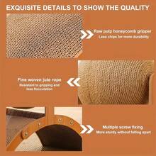 Scratch-Resistant Wear-Resistant Arched Solid Wood Cat Tree, Indoor Home Cat Leisure Supplies, Rolling Scratching Post, Suitable For Home, Cat Shelter Daily Care, Kitten And Adult Cat Boredom Relief. Pet Nail Care Furniture, Kitten Gift, Halloween And Christmas Gift - one-size - View 5