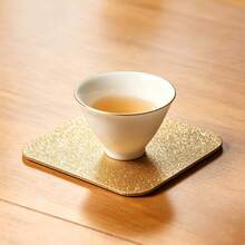 閃亮奢華人造皮革杯墊 | 多功能桌面收納與保護墊，通用於咖啡杯，防污桌墊，適用於 B&B、咖啡廳、客房 - 彩色 - 查看 4