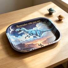 Cabin puff 1pc Funny Dinosaur Rooster Rolling Tray, Exciting Rolling Tool, Ideal Holiday Gift - Print - View 3