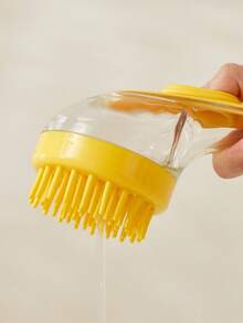 1pc Bath Brush, Silicone Bath Brush, Dog Massage Brush, Pet Comb, Pet Cleaning Brush, Exfoliating Tool - Multicolor - View 6