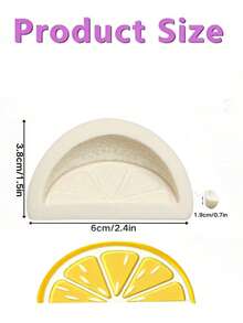 Lemon Slice Silicone Mold Fruit Shape, Fondant Chocolate Candy Cake Decoration Tool, Resin Clay DIY Baking Tray, Non-Stick Easy To Clean Reusable Kitchen Baking Supplies - Beige - View 10