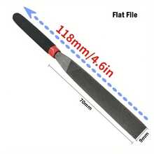 Heavy Duty High Carbon Steel Deep Tooth File Set - - Small Flat File, Small Half Round File, Small Round File - 3 Pcs - View 7