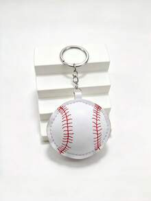 New Sports Style DIY Handmade Sports Series PU Padded Ball Keychain 1pc Baseball Volleyball Basketball Football Rugby Tennis Key Pendant Anti-Lost Creative Gift For Lovers Friends Girlfriend Holiday Souvenir Phone Car Accessories Key Ring - Multicolor - View 13