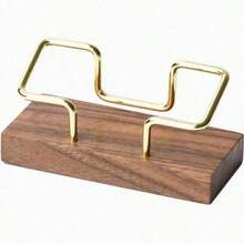 1pc Wooden Business Card Holder Suitable For Office Desk, Wooden Business Card Display, Postcard Holder Suitable For Office Home Desktop - Multicolor - View 8