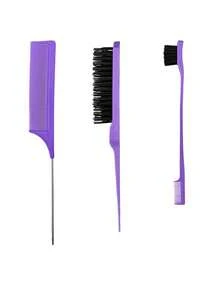 6/3/1pc Purple Hair Styling Tool Set, Includes Rat Tail Comb, Styling Comb And 2pcs French Braid Tools, Suitable For Braiding And DIY Styling, Essential For Salon, Makeup Travel And Back To School Season - Multicolor - View 11