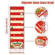 1pc Christmas Rolling Game Score Scroll, Featuring Santa Claus, Gingerbread Man And Snowman Patterns - Red And Beige Striped Competitive Tabletop Game Prop, Suitable For Family Gatherings, Winter Parties, Christmas Decoration - Multicolor - View 8