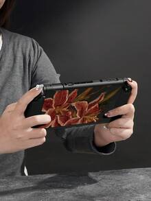 Ayotu 1 قطعة بطانية حماية بنمط زهرة الزنبق البرغندي المرسوم بالزيت، متوافق مع Switch، متوافق مع Switch2 الجديد (2025)/Switch NS/Switch OLED، يمكن تركيبه في القاعدة بدون إزالة الغطاء، بطانية حماية عالمي لوحدة التحكم بالألعاب، إكسسوار ألعاب Switch، مقاوم للسقوط، مقاوم للانزلاق، مقاوم للخدش، أنيق وجميل، مناسب لهدايا الخريف/عيد الميلاد/العودة إلى المدرسة/الشتاء/عيد الفصح/أعياد الميلاد والمناسبات الأخرى. - مشاهدة 6