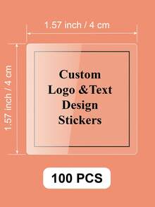 1/50/100/240pcs 1-8cm Custom Labels – Personalized Design White/Holographic/Clear Square Stickers For Business Logo, Waterproof Customizable Unique Designs Square Sticker Labels For Candle Jar, Birthday Cup, Cosmetics Bottle, Packaging - Square - View 37