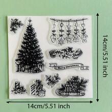 Snowflake Christmas Ornament Clear Silicone Stamp,Winter Holiday Decor Transparent Rubber Seal For Card Making Scrapbook Journal DIY Craft Stamp - SD-2 - View 3