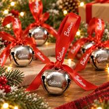 Naturepeak 30pcs Christmas Sleigh Bells With Red Ribbon - 3cm Mini Metal Bells, Suitable For Christmas Tree, Wedding, Shower And Party Decoration - Christmas Bells - View 12