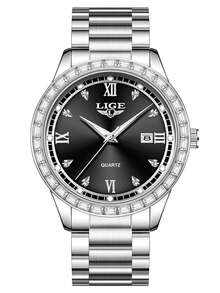 LIGE New Fashion Women's Watch Life Waterproof, Luminous Watch, Dial Design Advanced Simple Watch For Women - Silver - View 17