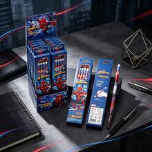 12pcs Cartoon Hero Printed Hexagonal HB Color Pencil, Wooden Graphite Pencil Set, Writing Stationery Supplies, Gift Packaging Pencil, Daily Writing And Stationery Collection. - One Size - View 4