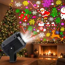 1pc Christmas Projection Light, 16 Patterns, Outdoor And Indoor Holiday Party Decoration, USB Powered, ABS Resin, 36V Or Below, Battery Not Included - Holiday Vibes - Christmas - View 8
