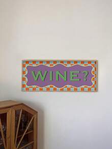 1pc Wine Theme Wall Decor Painting, Panoramic Kitchen Canvas Wall Art Poster, Optional Frame, Vintage Sign, Suitable For Room Home Decor, Kitchen Bar Decor, Maximalist Style, Wine Lover Gift, Restaurant Poster - 1pc - View 1