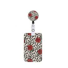 1pc Rose Sunflower Butterfly Avocado Print Lanyard Card Holder Set - Multicolor - View 7