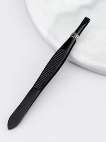 Stainless Steel Straight & Angled Eyebrow Tweezers, Facial Hair Removal Tweezers, Beauty Tools - Multicolor - View 12