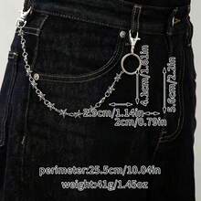 Hip Hop Punk Street Style Metal Star Chain Pants Chain Niche Design European & American New Unisex Versatile - Ancient White K - View 6