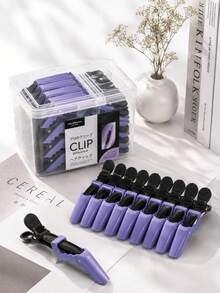 20/1pc Random Color Hair Clips, Sectioning Clips, Salon Hair Styling Tools, Barber Tools, Hair Accessories, Barbershop Supplies - Multicolor - View 1