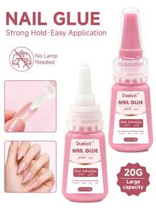 2pcs/1pc,20g Super Strong Nail Glue For Press-On Nails ,Acrylic Nail Tips,Air-Dry, Waterproof & Long-Lasting Easy Application - 20g - View 9