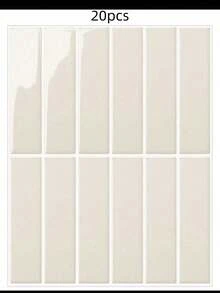 Long Wall Sticker, Self-Adhesive 2D Textured Oil-Proof Decorative Sticker, Waterproof, Oil-Resistant And Removable, Easy DIY Installation, Suitable For Kitchen Sink And Stove Areas, Bathrooms, Cabinets, Fireplaces, RVs And Rental House Decoration - Milk Apricot Mist - View 9