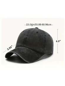 2pcs Unisex DAD+MOM Print Vintage Distressed Washed Cotton Baseball Cap Baseball Cap Sun Hat UV Protection Funny Trucker Hat, Suitable For Outdoor, Hiking, Vacation, Daily Use - Multicolor - View 3