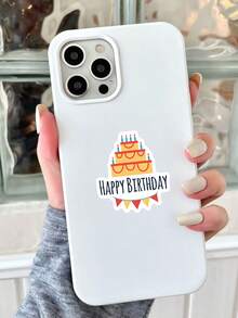 50Pcs Aesthetic Birthday Cake Stickers For Kids, Colorful Cartoon Cupcake & Balloon Decals For Party Decor, Stickers For Laptop, Water Bottle, Phone Case & Journal Decor - Multicolor - View 3