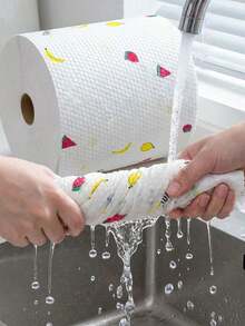 Reduce 90% Powerful Decontamination Microfiber Kitchen Wipe Roll Multi-Functional Soft And Super Absorbent Dishcloth Glass Cleaning Cloth No Lint, No Water Marks Suitable For Car Cleaning, Kitchen Tools, Bathroom Cleaning Household Cleaning - Multi-color - View 1