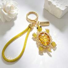 1pc Women's Turtle Keychain, Faux Crystal Turtle Key Ring, Cute Animal Pendant, Suitable For Handbags, Car Keys, Perfect Gift For Back To School, Birthday - Multicolor - View 13