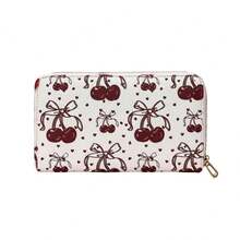 Women's Cute Pink Bow & Heart Print Long Wallet, PU Leather Zipper Clutch, Multi-Card Slot Design, Large Capacity, Suitable As Gift For Girls - Multicolor - View 7