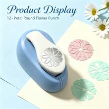 1in Round Floral Craft Punch, Craft Paper Punch, Easy-Press Lever Paper Cutter With Intricate Flower Pattern, Handmade Hole Puncher For Card Making, Scrapbooking, DIY Art Craft, Journal Decorations - Daisy - View 1