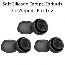 أطراف سماعات أذن سيليكون ناعمة بيضاء مخصصة ل- Apple Pro 1/2 (2 قطعة/عبوة)، مع شبكة مقاومة للغبار، مادة سيليكون ناعمة، ملاءمة مثالية لقناة الأذن، أكثر راحة للارتداء. متوفرة بمقاسات L، M، S، XS. - أبيض - مشاهدة 34