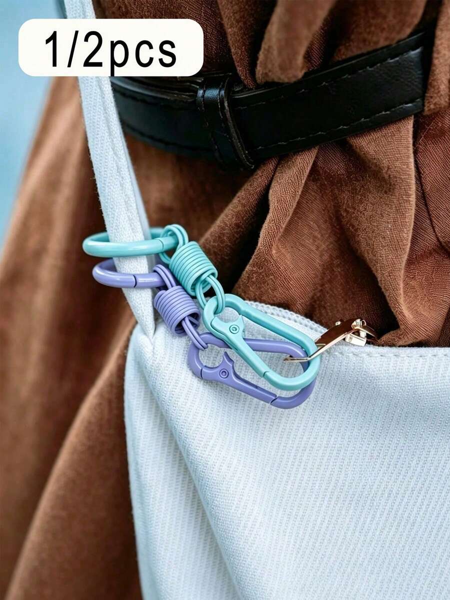 Anti-Theft Zipper Clip, Neutral Zipper Lock, Backpack Anti-Theft Buckle, Luggage Anti-Theft Lock, Portable Anti-Accidental Opening Fixing Clip, Suitable For Travel, Camping, Outdoor Activities, Beach, Summer Vacation, Back To School Season - Multicolor - View 1