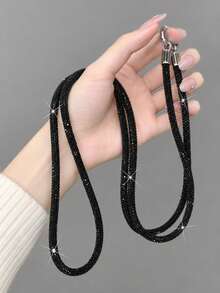 Luxury And Stylish Rhinestone Anti-Loss Phone Bracelet, Crossbody Lanyard, Can Be Worn As A Full Rhinestone Wristband, Women's Exquisite And High-End Rhinestone Pendant For Keys, Bags, Phone Cases, And Charms. - Multicolor - View 5