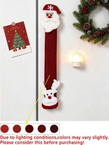 Christmas Style Refrigerator Handle Cover - Suitable For Various Appliances (Refrigerator, Microwave, Dishwasher); Ideal Choice For Indoor Christmas Decoration And Holiday Party Supplies; Washable Handle Cover, Create Festive Atmosphere - Multicolor - View 13