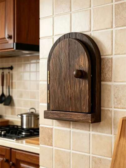 1pc Handmade Wooden Power Outlet Cover (Non-Electric), Handcrafted Wooden Design, Decorative Outlet Cover, Dust-Proof, Anti-Dust, Suitable For Living Room Wall, Bedroom Decor, Home Furnishing, Gaming Room, Hotel, B&B, Kitchen Outlet Decoration Box Protection, Enhancing Space Aesthetics