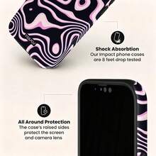 VESPOP Asymmetrical Wavy Fashion Phone Case - Compatible With Iphone 18/17/16/15/14/13/12/11 Pro Max/Pro Plus/12 Mini/13 Mini, Compatible With Galaxy S26 S25 S24 S23 S22 S21 Plus Ultra, Compatible With Pixel 8 9 10 PRO - Mixed Color 1 - View 4