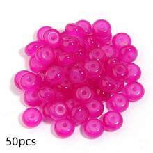 50顆 Beadlicious 玻璃珠，扁圓糖果色散珠，適合珠寶製作，5x8mm 裝飾珠，適用於 DIY 手鍊、項鍊、手機吊飾－混色－串珠與珠寶製作 - 8mm 算盤珠 - 查看 21