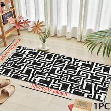 Minimalist Line Cat Print Long Runner Rug, Home Indoor Decor, Kitchen Long Mat, Entryway Doormat, Hallway Entrance Decor, Bedroom Bedside Rug, Living Room Rug, Laundry Room Mat, Bathroom Foot Mat, Suitable For Apartment, Dorm And Home Daily Decor - Multicolor - View 15
