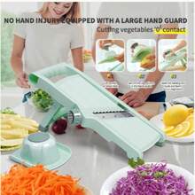 The Kitchen Is Adjustable And Comes With A Storage Box And Peeler, Stainless Steel Multifunctional Vegetable And Fruit Slicer, Onion, Potato, Tomato, Cabbage, Apple, Lemon Slicer, And Multi-Purpose Vegetable And Fruit Slicer. - Multicolor - View 13