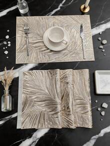 Rectangular Minimalist PVC Placemats, Washable, Easy To Clean, Wipeable, Non-Slip, Dining Table Mats, Sweet Romance, Elegant Placemats, Table Setting, Kitchen Table Mats, Holiday Wedding Decor - Multicolor - View 1