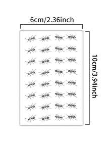 3Pcs Insects Tattoo Friend Prank Temporary Tattoo Ant Mosquitoes Waterproof Sweatproof Disposable For Women And Mem Face, Arm, Waist, Chest, Leg, Abdomen, Neck, Hand, Finger, Back For Dancing Party Stage Performance Modernist Body Art - Multicolor - View 4