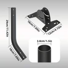 1pc Gen3 V3 Adjustable Curved Pipe Mounting Bracket, Universal Heavy Duty Wall Support Bracket, Outdoor Boat Roof Wall Hook, Easy Installation Multi-Purpose Fixing Bracket - A - View 2