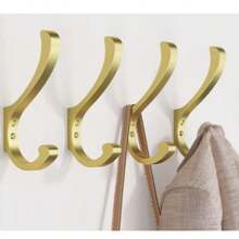 Set Of 4 Modern Gold Wall Hooks - View 1