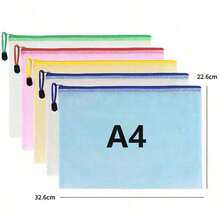 1/4/8/14 Pcs - A4/A3 Size Folder Zipper Bags, Multi-Color Folders, PVC Transparent Document Bags, Size, Suitable For Documents And Miscellaneous Items, School And Office Storage And Organization - Color - View 4
